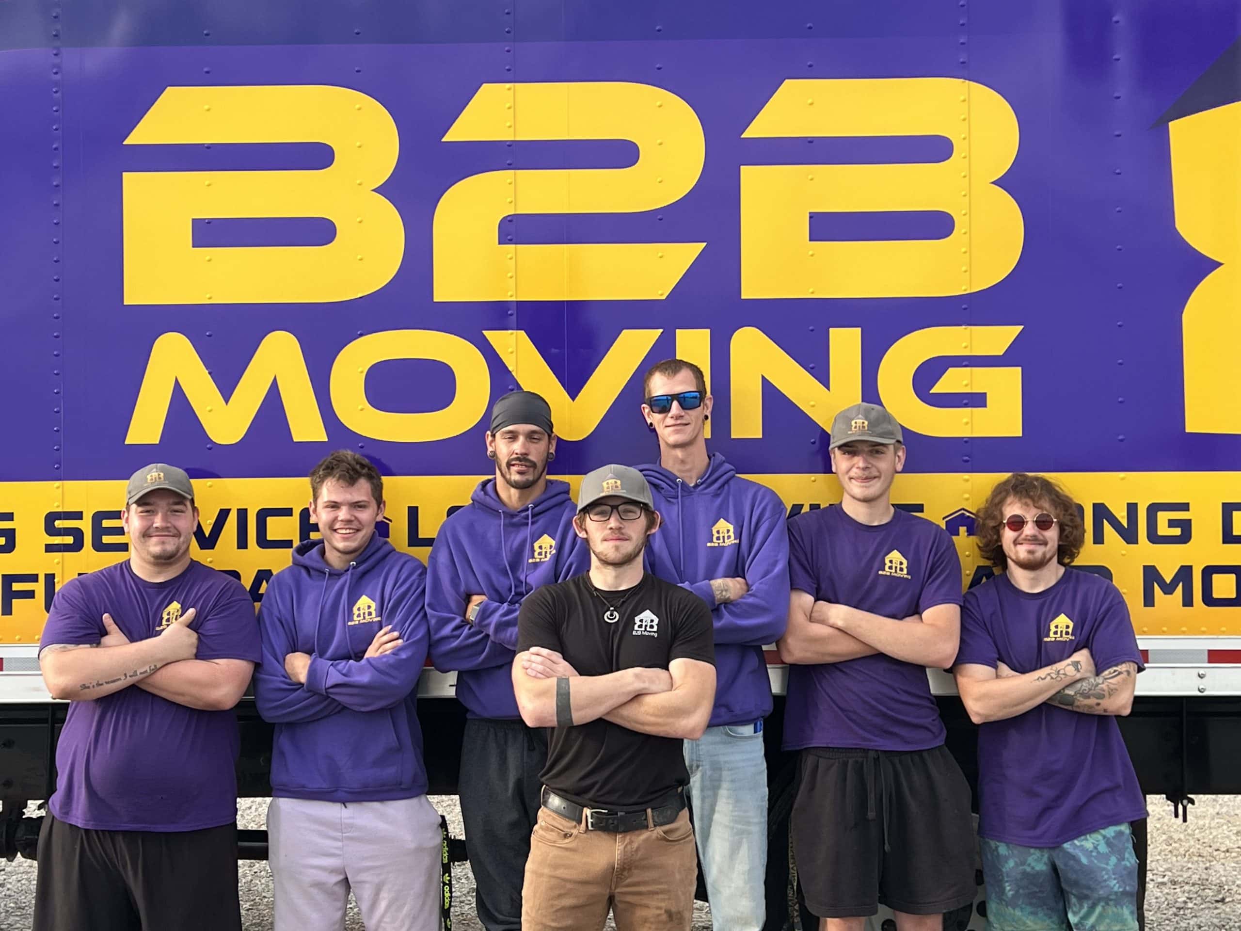 b2b moving company ohio team in front of truck