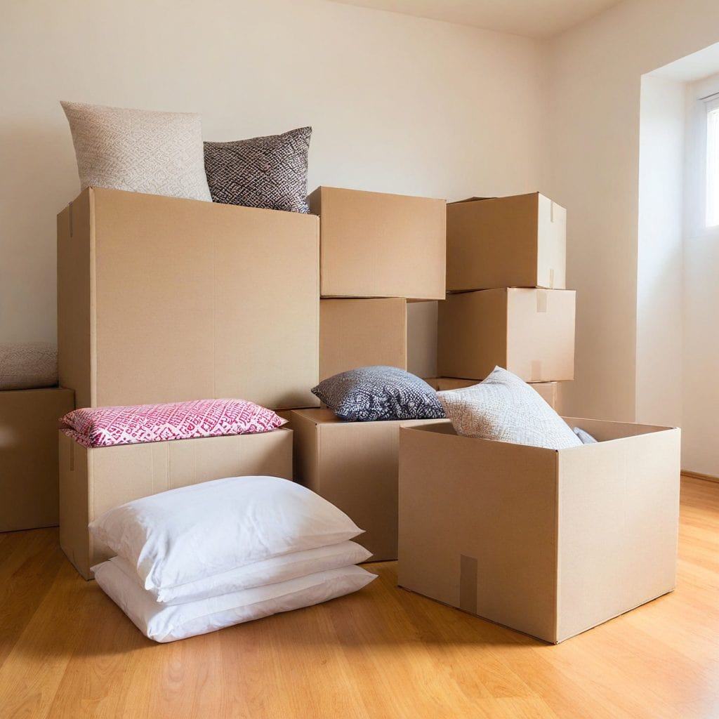 large moving boxes for bulky items like pillows