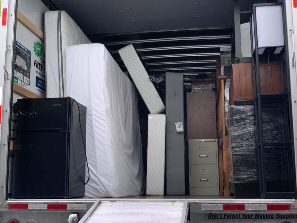 fully loaded moving truck